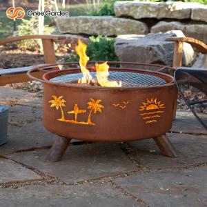 China Contemporary any size Corten Steel Fire Pit bowl Natural Rusted factory