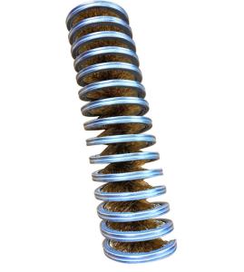 China Dust Removal Polishing Spring Brush Abrasive Bristle Galvanized Base factory