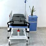Hydraulic Ambulance Stretcher Trolley Blue For Hospital Medical