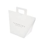 Custom Logo White Kraft Present Paper Bags 9.5*9*12cm French Gift Bag With