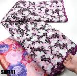 White Tulle Sequins Lace African French Lace Fabric for Kanuri Dressing Women