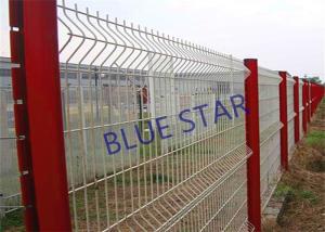 China Pvc Coated Welded Wire Mesh , Gal Curved Wire Mesh Fence Panels 0.5m - 3m Wdth factory