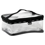 Cosmetic Makeup Toiletry Clear PVC Travel Bath Wash Bag Holder Pouch Kit black