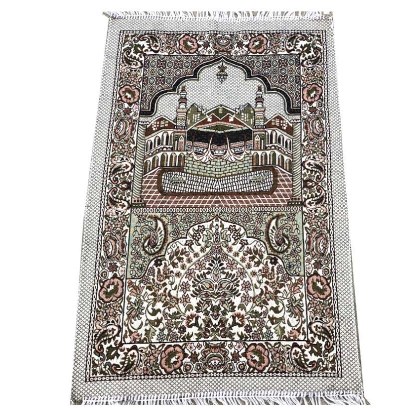 Handmade Knit Technique 100% Cotton Blanket Portable Braided Designs for Muslim Worship