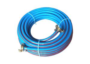 China Fiber Reinforced Garden PVC Hose With Brass Claw Lock Coupling Connectors factory