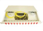 Optical Fiber Rack Mounted ODF Patch Panel 19 Inch 24 Ports Cold Rolled Steel 1