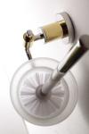 Wall Mounted Round Glass Brush Holder Stainless Steel 304