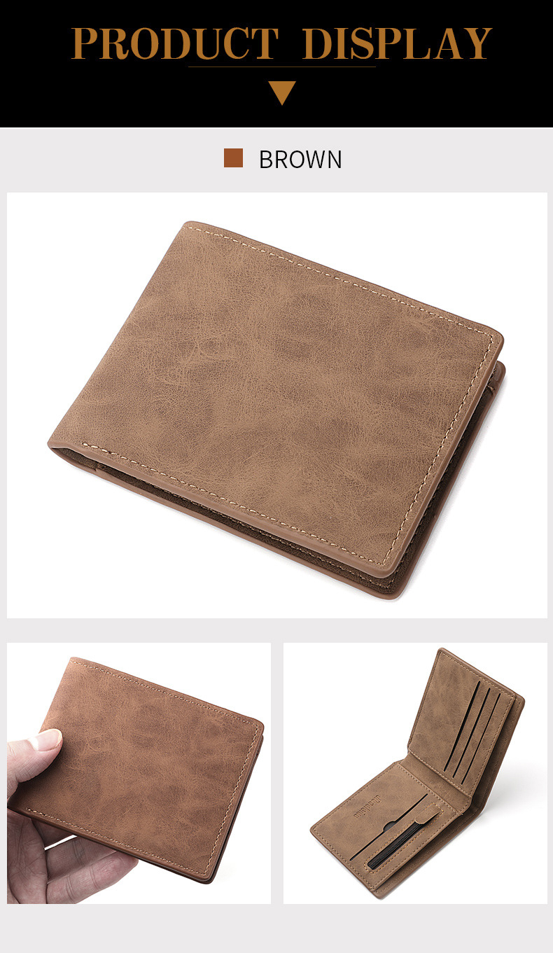 Customize Design Slim Coin Purse Fashion Style Short ID Credit Card Holder PU Leather