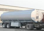 2 Axles Stainless Stee Water Tank Semi Trailer For Health Water Transport 30T-
