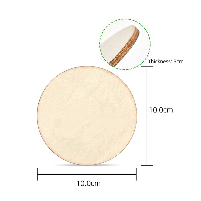 DIY Customized Blank Round Sublimation Wood Coasters For Sublimation Heat Transfer Printing