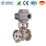 Fluorine Lined Electric Operated Ball Valve Flange Connection Corrosion