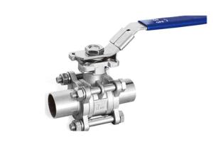 China SS Welded Ends Sanitary Ball Valves Two Way 1&quot; X0.065 ISO9001 Approved factory