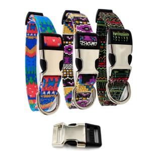 China Pet Dog Collar with Metal Buckle in S/M/L Size Item Type pet leash Bohemian factory