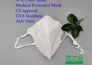 China Folding N95 Respirator Mask , Easy To Decompose Non Woven Fabric Mask factory