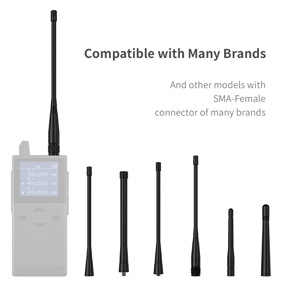 Rubber Duck Antenna for VHF UHF Long Range Communication Baofeng Midland Walkie Talkie