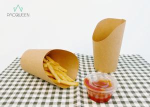 China Shaped Takeaway Food Containers Chip Holders Oil / Water Resistant factory