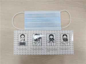 China Anti Bacterial 3 Ply Non Woven Face Mask 50 PCS Fluid Resistant Odorless factory