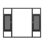 14 Sealing Layers Welded Broken Bridge Aluminum Casement Glass Windows Seamless