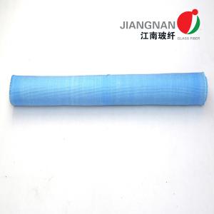 China Blue Acrylic Coated 2 Sides Fiberglass Cloth High Temperature Fabric Cloth factory