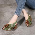 S486 0 Spring And Summer New Fish Mouth Hollow High Heel Fashion Women'S Shoes,