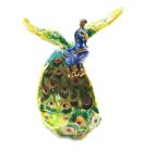 Decorative Gift Colorful Peacock Jewelry Box Metal Peacock Jewelry Box For Sale