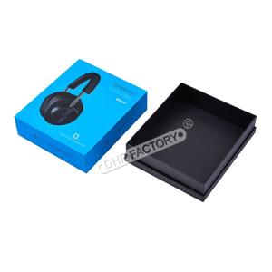 China Attractive Rigid Blue Headphone Storage Box Packaging Gift Box factory