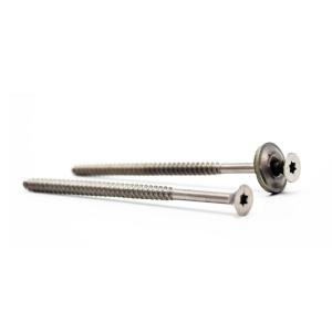 China Torx Flat Head A4 Inox SUS 316 Stainless Steel Roof Screws Construction Fencing Beam T17 With EPDM Washer factory