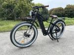 Retro Beach Cruiser Electric Bicycle 48V 750W 26 Inch Fat Tire E Bike 15Ah