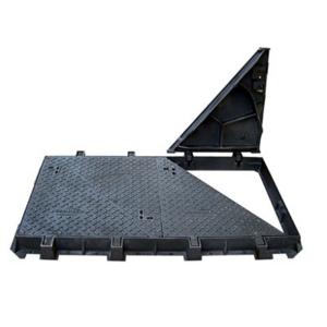 Professional Cast Iron Manhole Cover , Heavy Duty Rectangular Sewer Cover