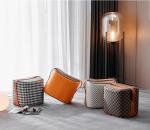 Nordic Creative Saddle Handheld Leather Stool Light Luxury Sofa Footstool