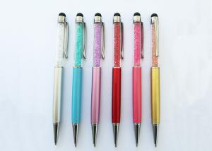 China Crystal Twist Metal Pen with Stylus Pen for promotion with laser logo(M3001A) factory