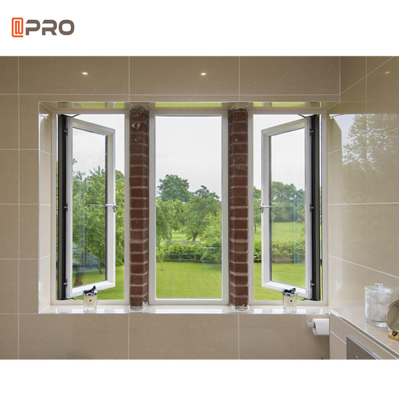 Thermal Break Soundproof Aluminum Tilt Turn Window Simple Grill