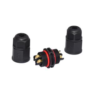 China Rigoal LED Waterproof Connector L20 Industrial Electrical 2 Pin Connector factory