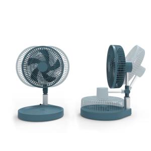 China Portable 4 Speed Adjustable Vertical Telescopic Folding Fan 10000mAh Battery With LED factory