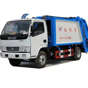 China Manual Diesel Engine Pump 5cbm Compactor Garbage Truck for Kitchen Waste Recycling factory