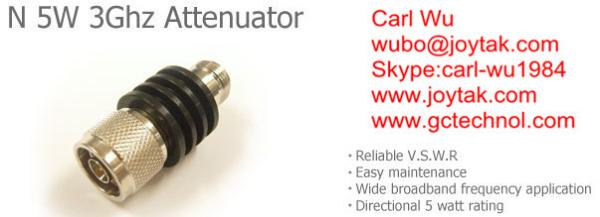 N type attenuator 10 Watt 3Ghz N male plug to N female jack fixed attenuators /