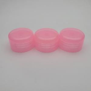 China 32 MM Shampoo Bottle Plastic Flip Top Cap Pink lotion Bottle Cap factory