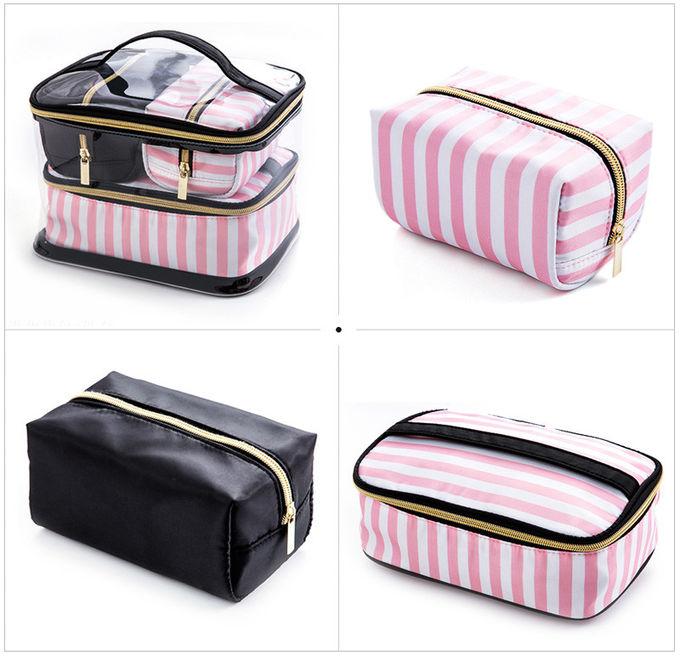 Clear PVC 4 Pieces Waterproof Travel Organizer Toiletry Bag Set