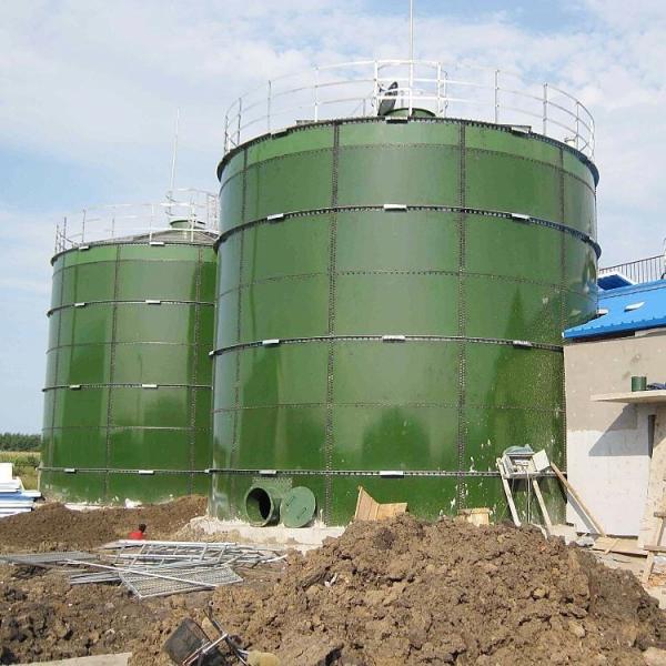 Biogas Digester Bolted Steel Tank , Anti Rust Fiberglass Steel Bolted Storage