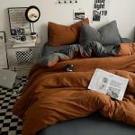 Wedding Bedding Type Wedding Four-piece Kit Solid Color Washed Cotton Cover 4