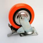 Package Gross Weight 1.000kg Heavy Duty Orange Polyurethane Swivel Caster Wheel