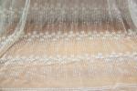 Embroidery Floral White Tulle Lace Fabric For Dress Clothing / Scarf / Curtain