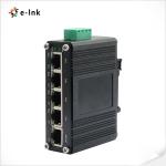 Mini Industrial 4-Port 10/100/1000BASE-T 802.3at PoE + 1-Port 10/100/1000T