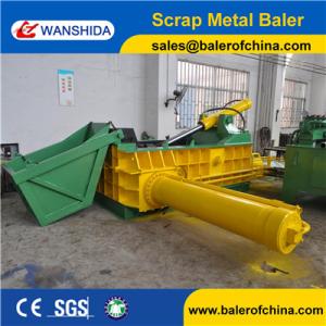 China WANSHIDA Automatic Scrap metal baler diesel engine drive with hopper with CE Certificate on sale