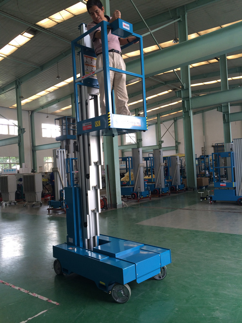 Hydraulic Elevating Platform For Supermarket , Reliable Single Person Man Lift