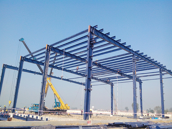 Galvanized Painted Steel Workshop Building Customized Size