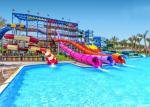 Fiberglass Big Water Slides Water Park Equipment Corrosion Resistance
