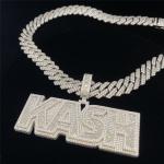 Pass Diamond Tester Moissanite Cuban Chain 20mm Wide Gold Chain Bracelet Womens