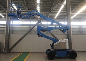 China 4X4 Boom Man Lift , Articulating Boom Lift Continuous Uninterrupted Power Supply 48V DC factory