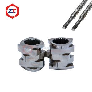 China High Wear Alloy Steel Twin Screw Extruder Threaded Elements 45mm Dia L/D 40-48 500°C Heat-Resistant For PVC / PC Granulation factory